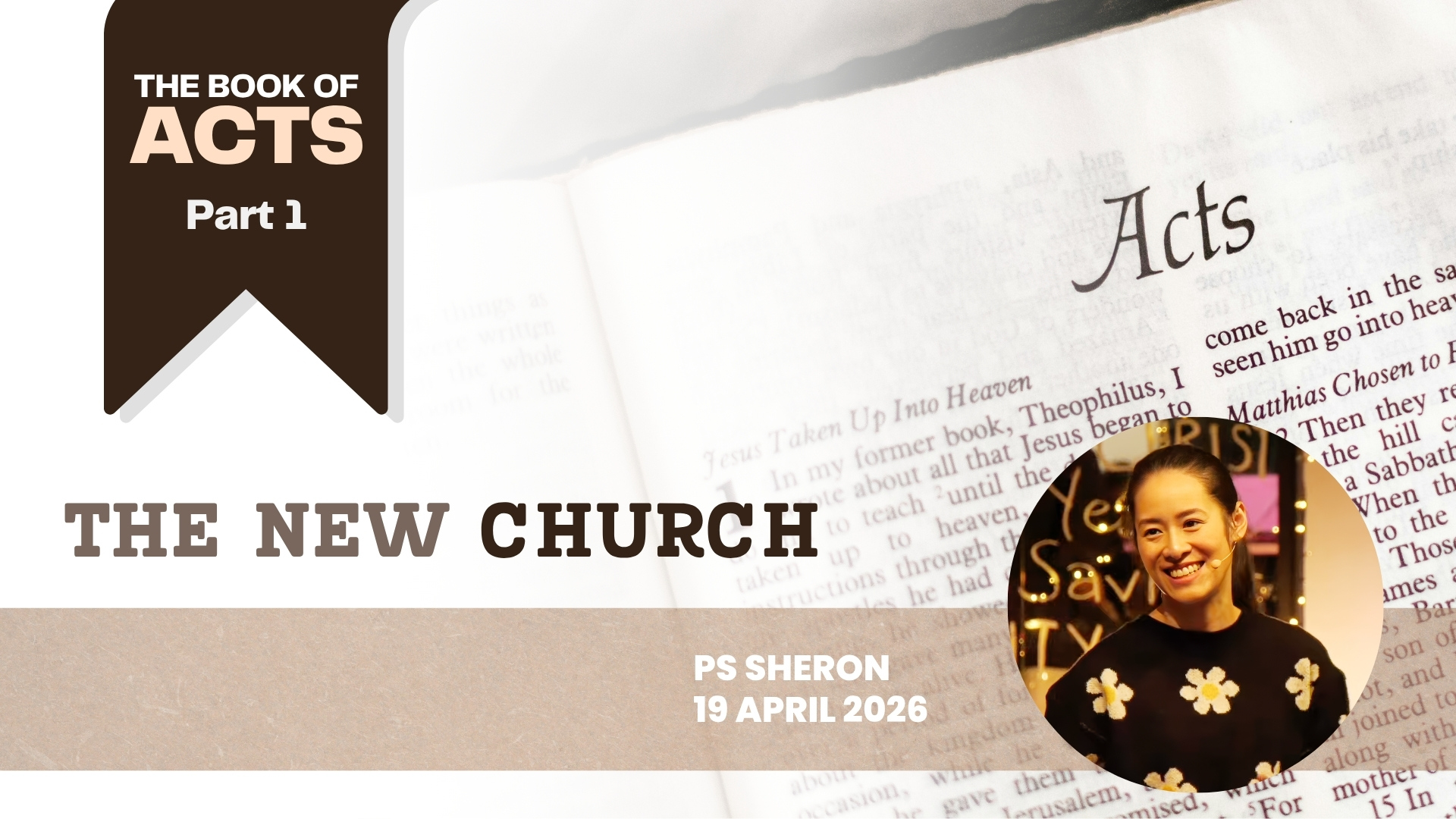 Book of Acts Part 1: The New Church (with Ps Sheron) episode artwork